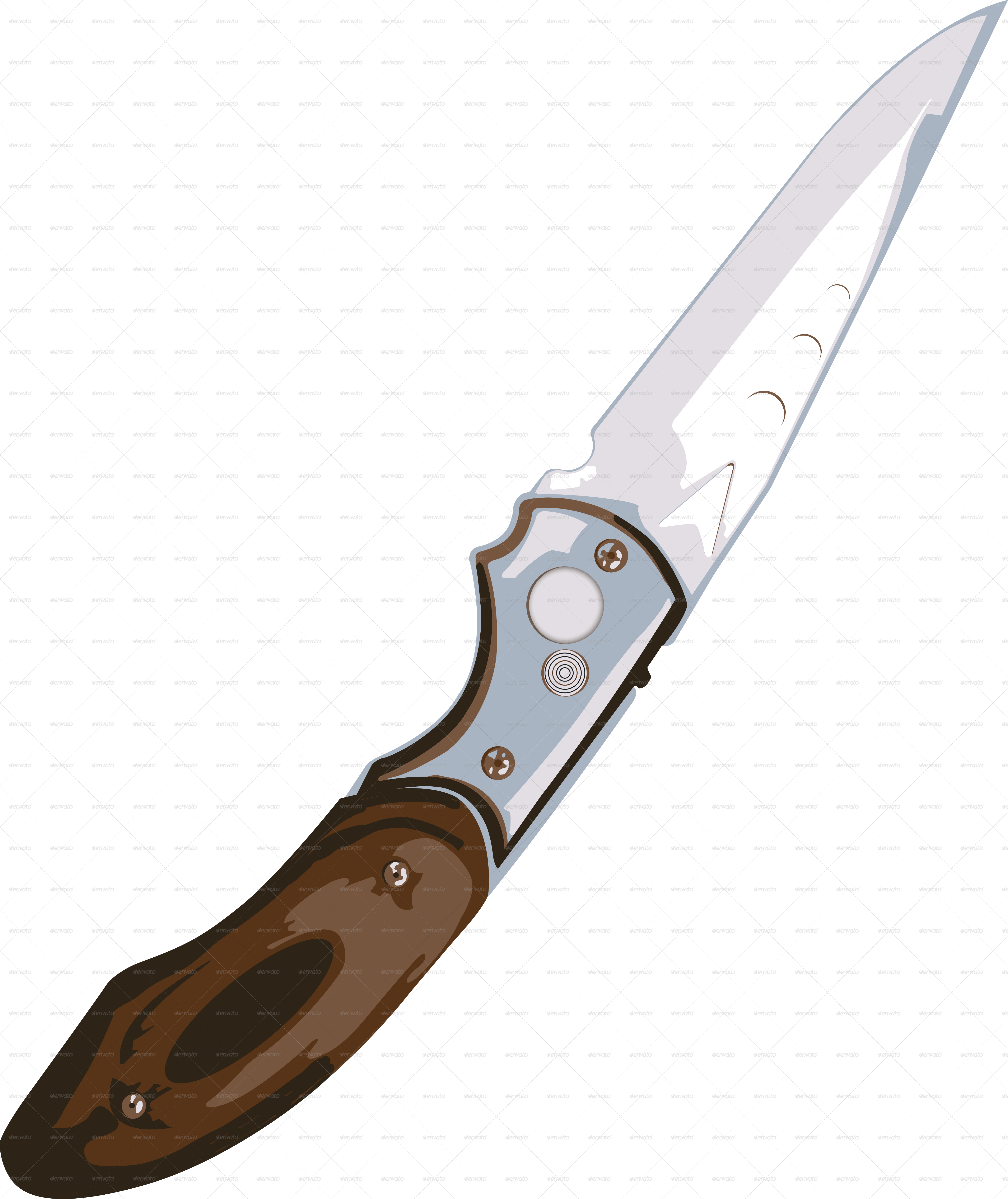 Brown Pocket Knife by afiq_akashah GraphicRiver